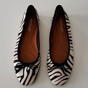 Aerosoles zebra print ballerina size 9.5 M